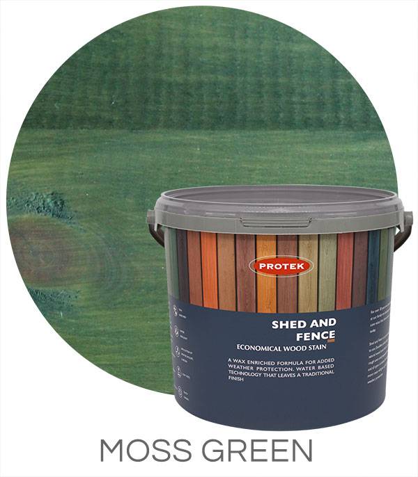 Moss Green woodstain & protect