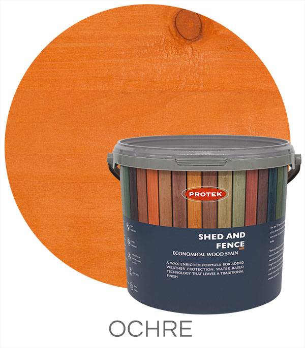 Ochre woodstain & protect